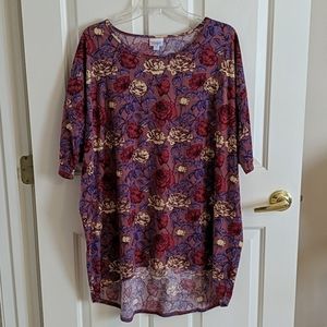 EUC LuLaRoe Floral Print Irma Tunic/Dress